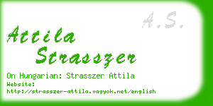 attila strasszer business card